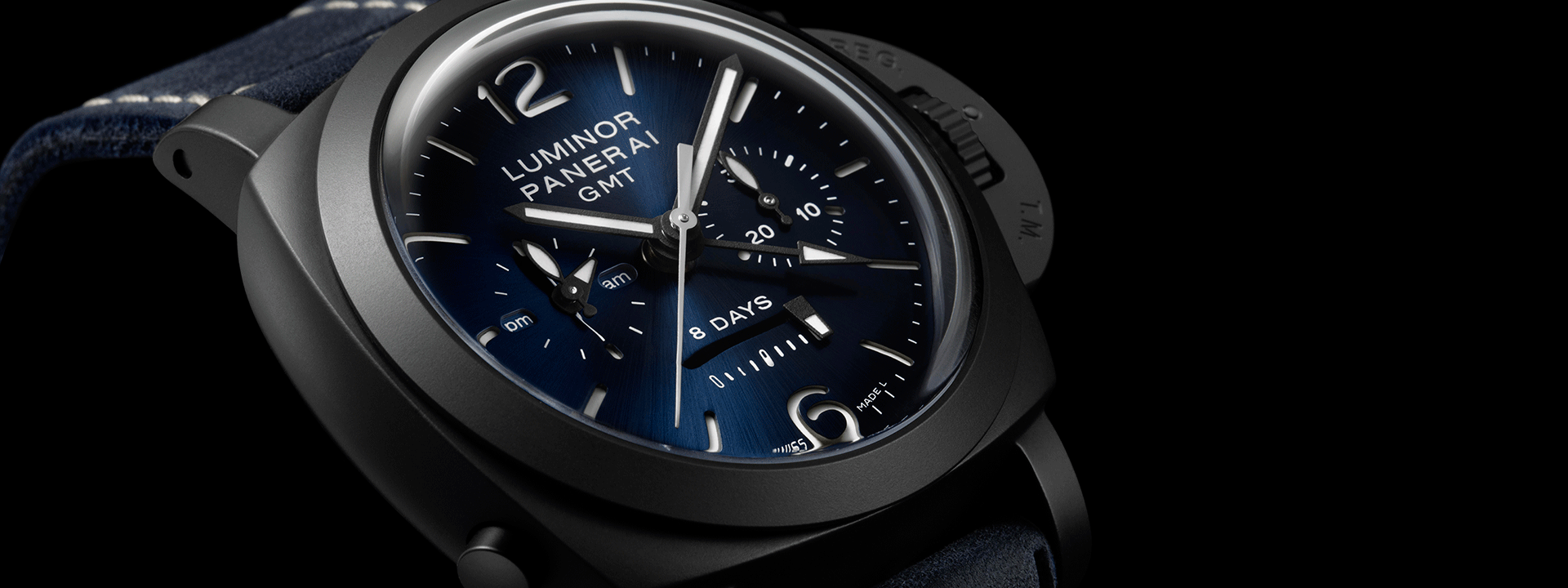 Leia mais sobre o artigo LUMINOR CHRONO MONOPULSANTE GMT BLUE NOTTE